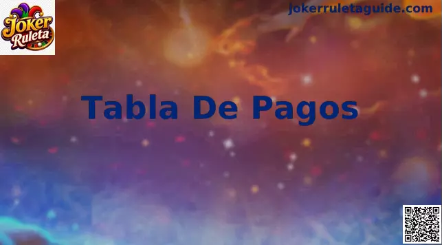 Tabla de Pagos Joker Ruleta