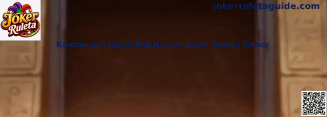 Rondas del Juego Rápidas no Joker Ruleta Ganar